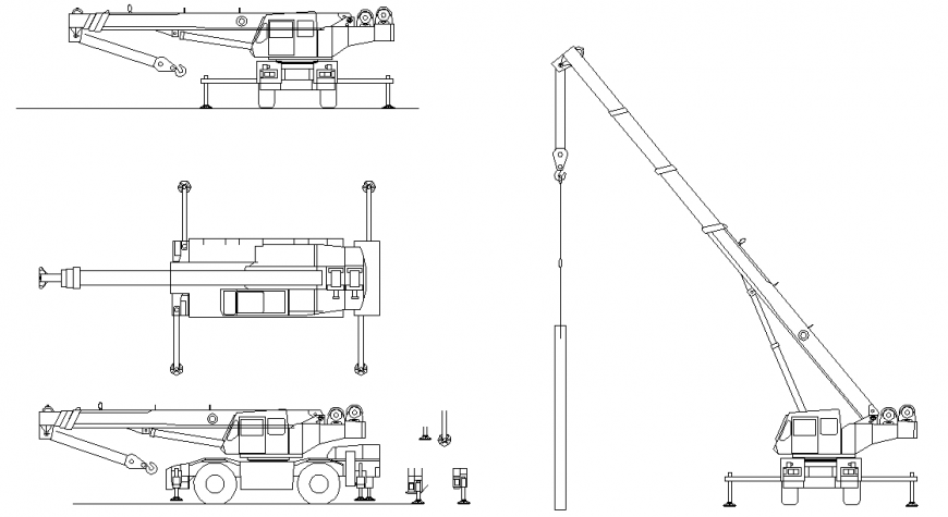 Construction Crane vehicle  Block Design