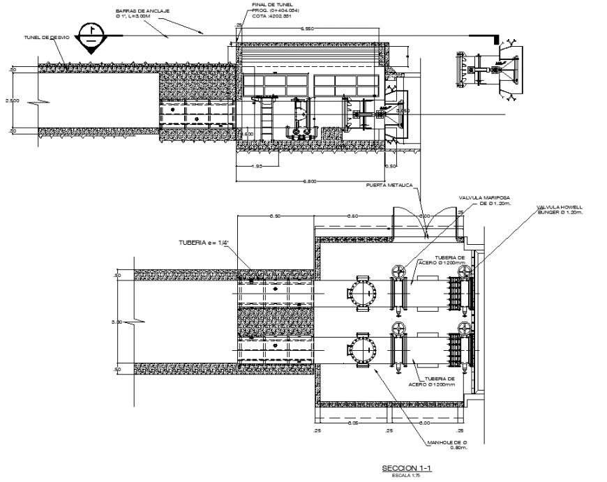 Construction detail drawing of the hospital in dwg AutoCAD file.