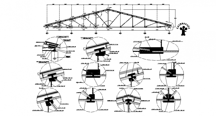 Construction detail file model of roof