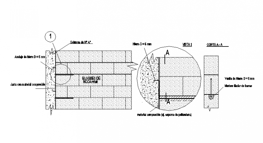 Construction detail file model of stone masonry