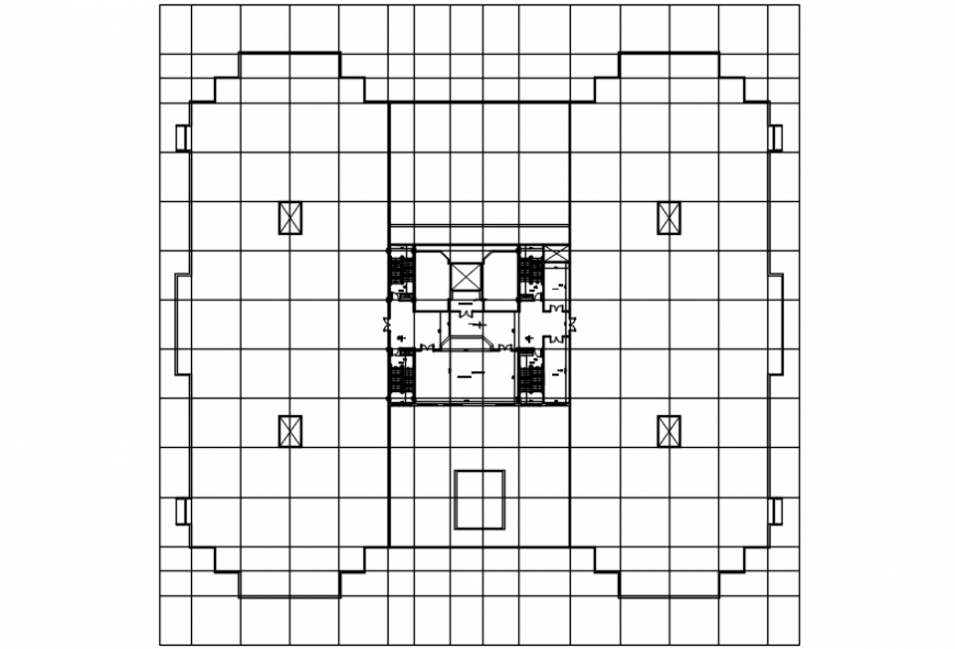 Construction detail layout plan of a hospital