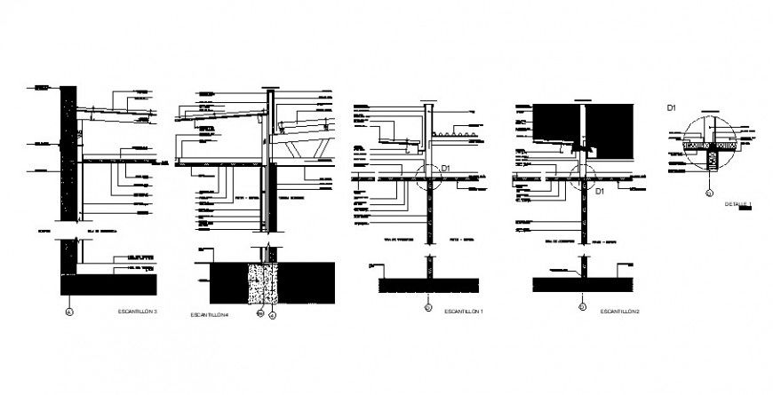 Construction detail s of acoustics sliding door dwg file
