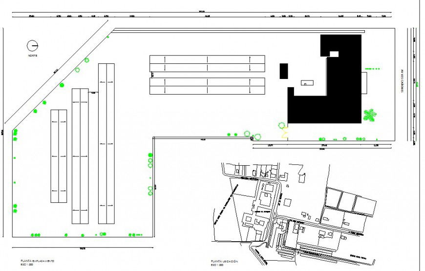 Construction detail top view layout plan detail