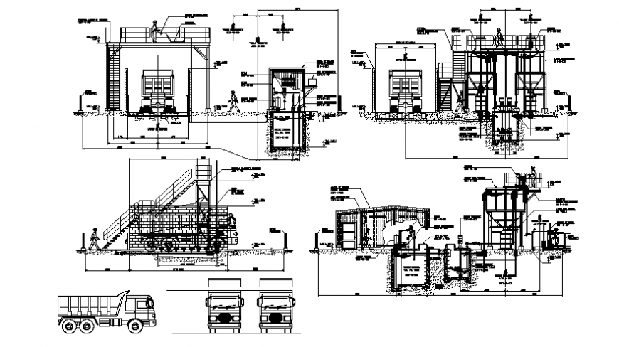 Construction details of a structure units AutoCAD file