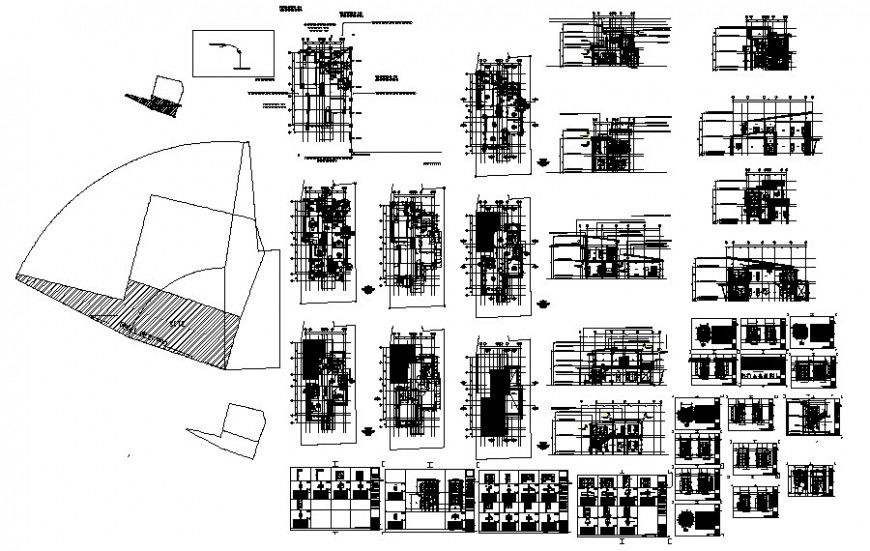Construction details of residential apartment drawings 2d view autocad file
