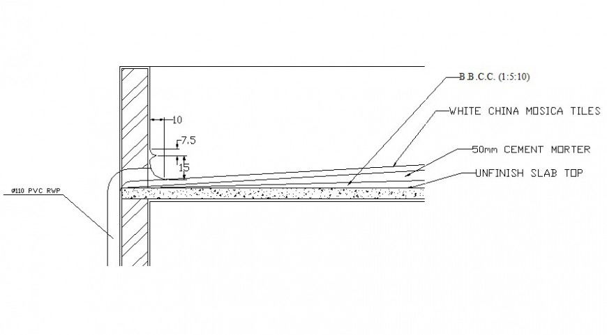 Construction details of slab work drawings 2d view aytocad file