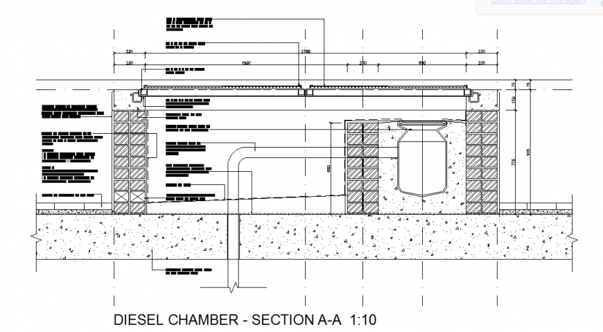 Construction Diesel Chamber Section Detail