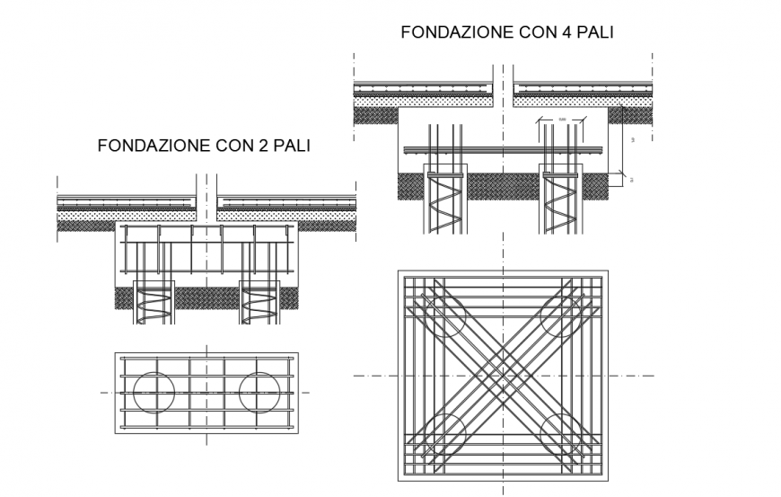 Construction foundation grill process design dwg file