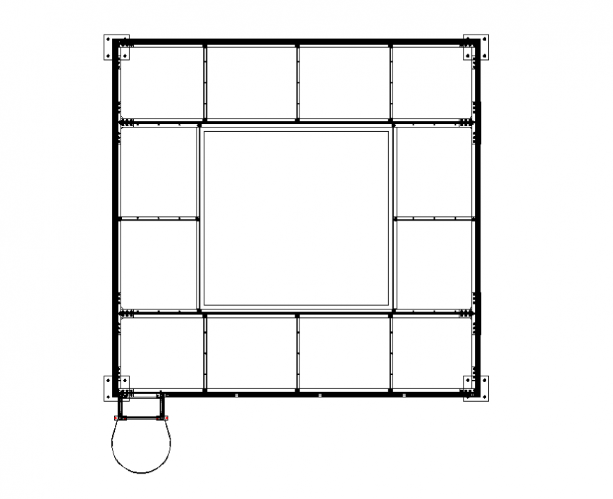 Construction lab line plan detail elevation layout file