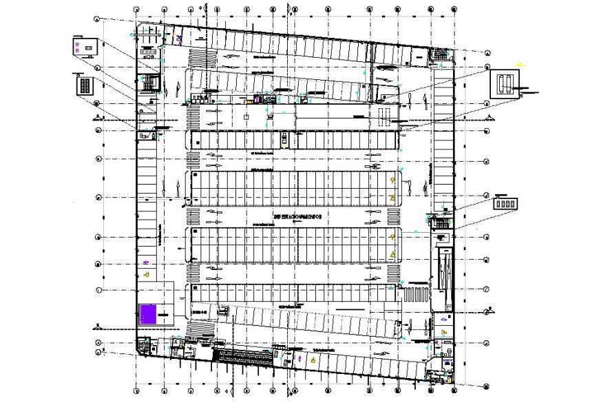 Construction layout complete top view plan detail