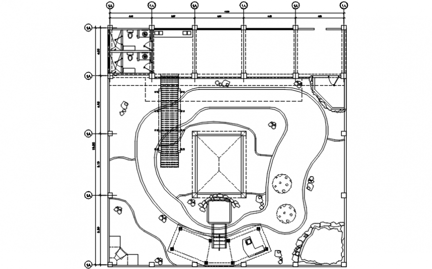 Construction layout details and swimming pool detail