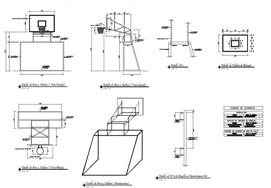 Construction machine plan and section detail dwg file