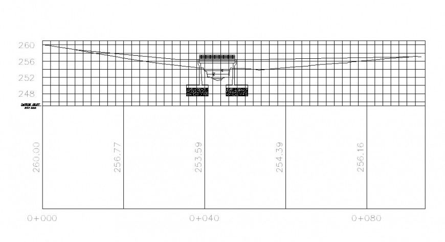 Construction of bridge area with detail of column detail dwg file