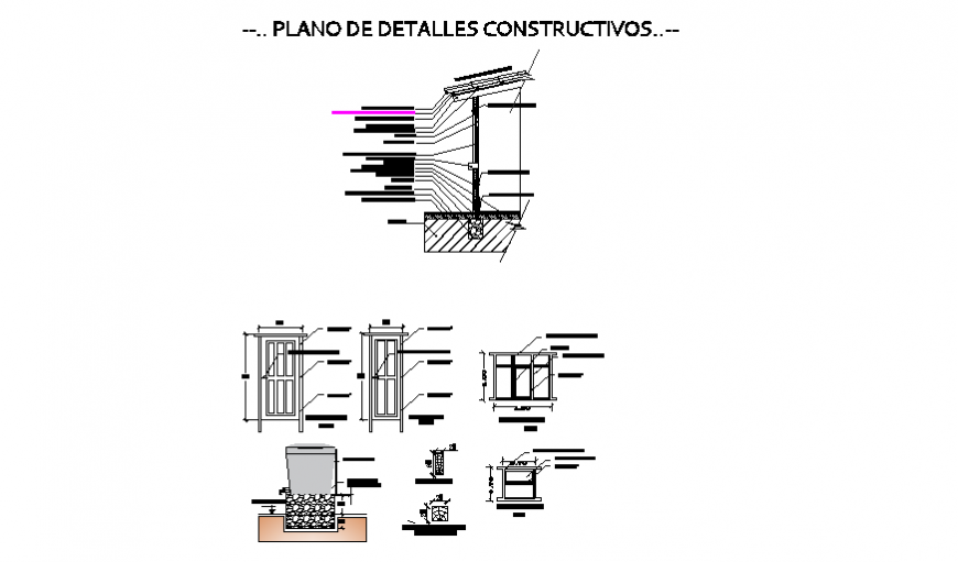 Construction Plan design of Social housing design drawing