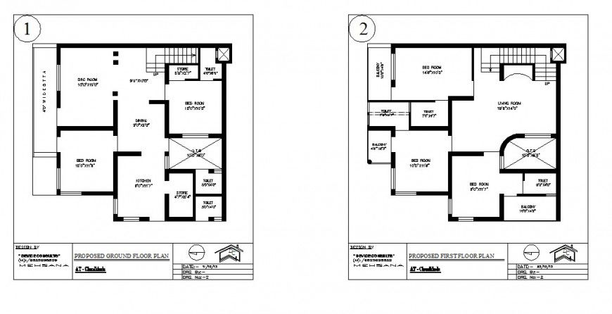 Construction plan of housing structure 2d view layout autocad file