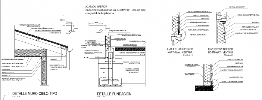 Construction plan with detailing of dwg file.