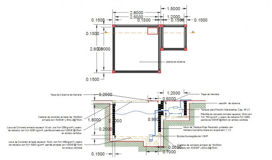 Construction project design top view plan
