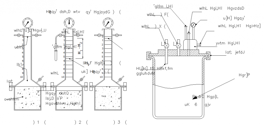 Construction Section Design in DWG file Detail