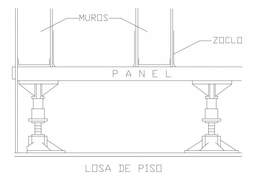 Construction unit 2d view CAD structural block autocad file