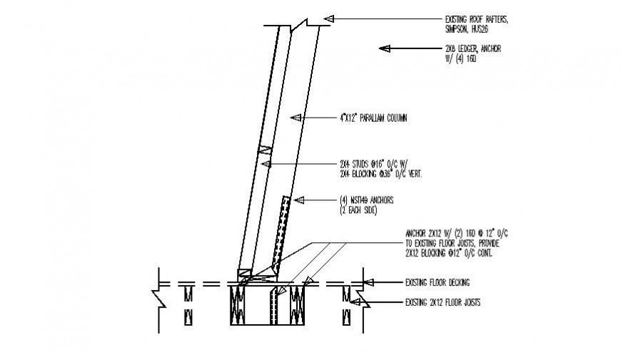 Construction units block drawing 2d view sectional details in autocad