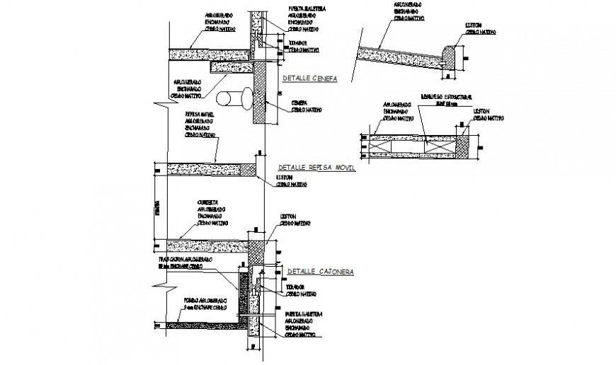 Construction units blocks 2d view sectional drawing in AutoCAD