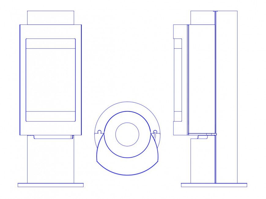 Construction units detail elevation 2d view CAD structural block autocad file