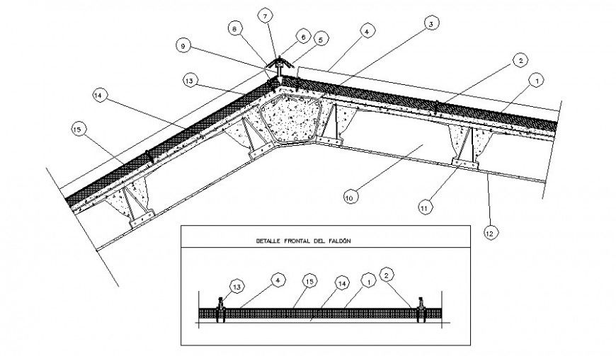 Construction units drawings detail 2d view autocad file