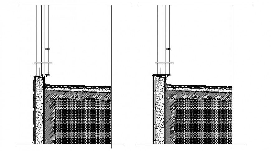 Construction units sectional drawings 2d view details in autocad software file