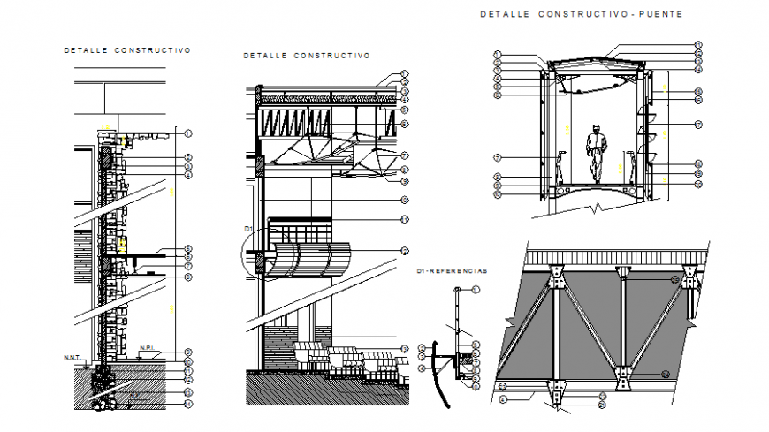 Constructive bridge detail dwg file