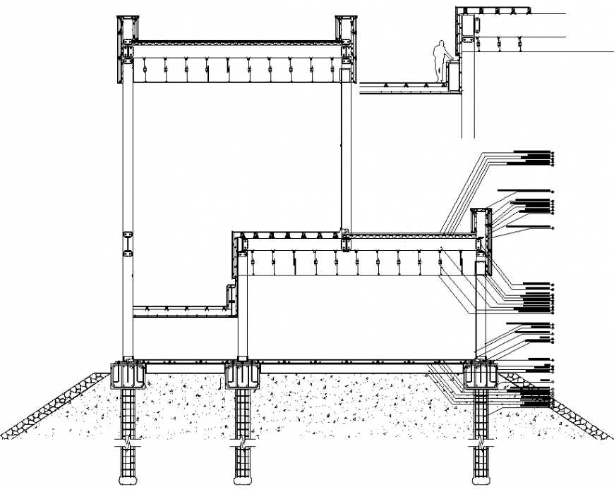 Constructive court plan with a detail dwg file.