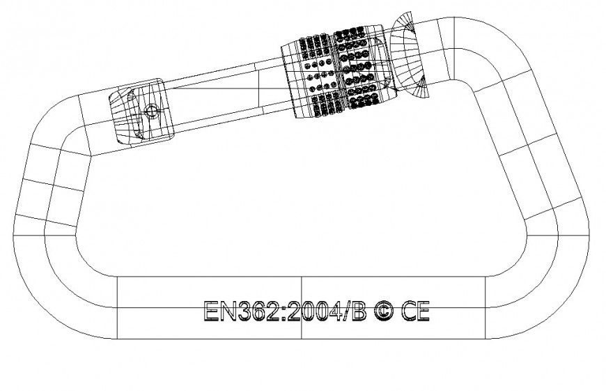 Constructive detail 2d view CAD block layout file in dwg format