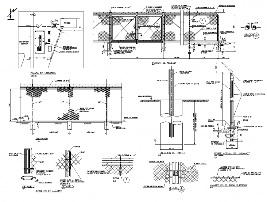 Constructive detail enclosure layout 2d view layout file