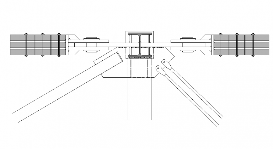Constructive details of walls of house dwg file