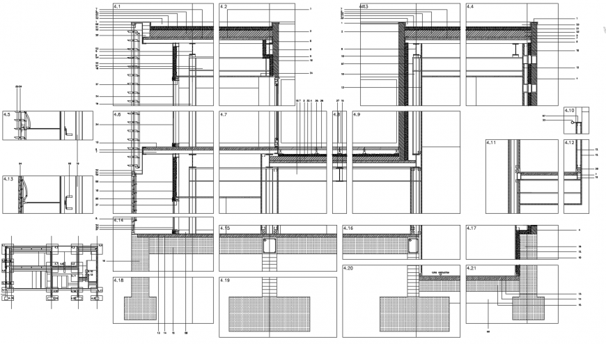 Constructive Sectional Details & Foundation Plan for House