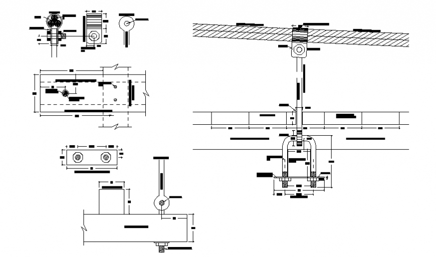 Constructive structure details of building dwg file
