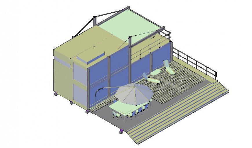 Container housing details 3d model autocad software file