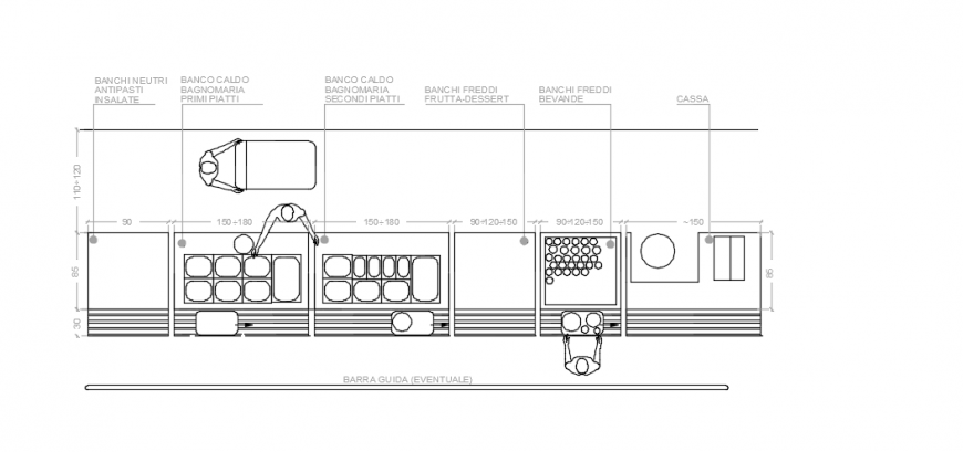 Container storage center top view plan