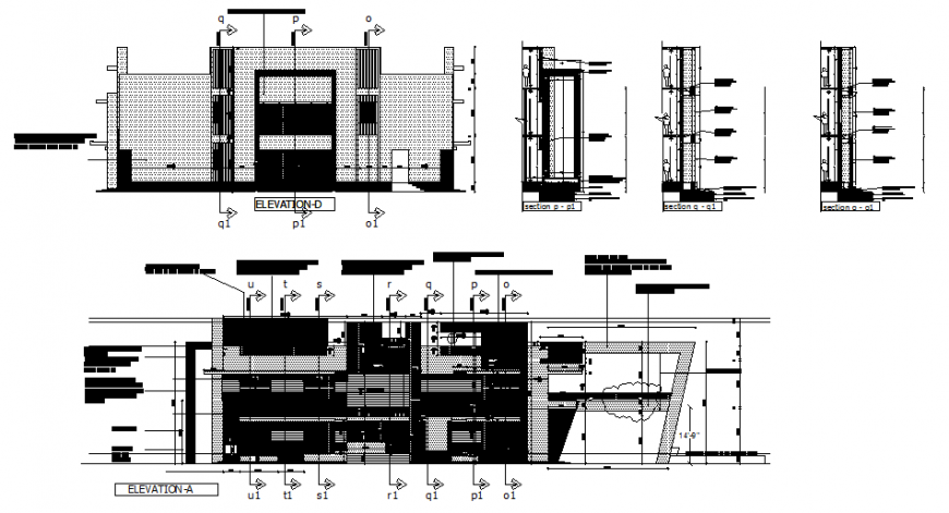 Contemporary bungalow all details in dwg file.