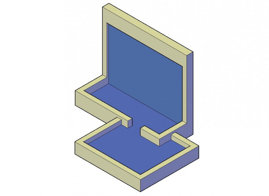 Contemporary decorative bathroom waterfall 3d drawing details dwg file