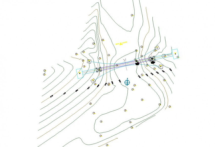 Contour planning detail 2d view CAd block layout autocad file