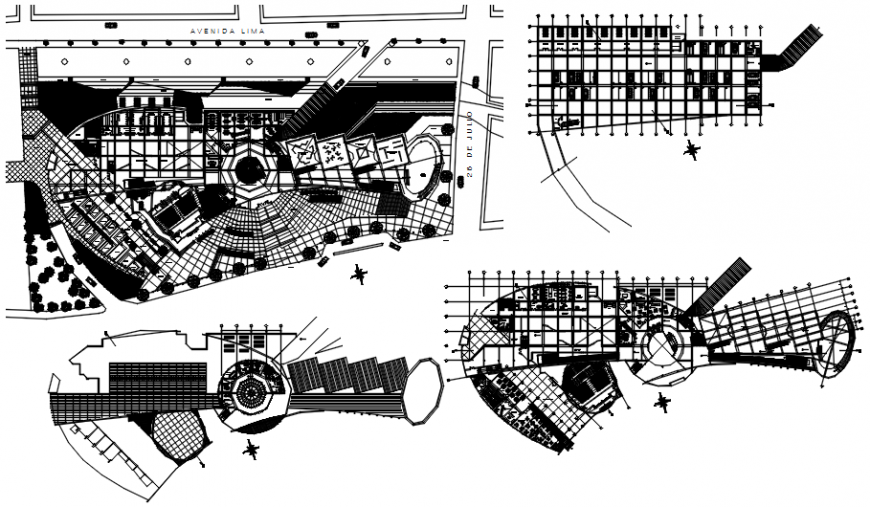 Convention Centre with education part in AutoCAD file