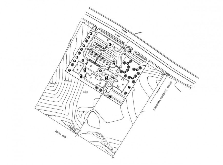 Coordination center national police office building plan cad drawing details dwg file
