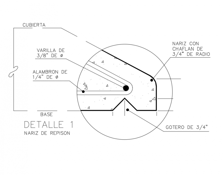 Corbel wall constructive details dwg file