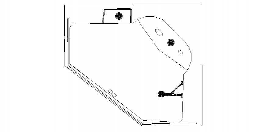 Corner Bathtub CAD Blocks autocad file