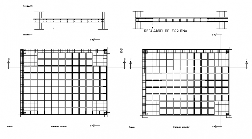 Corner box section and structure cad drawing details dwg file
