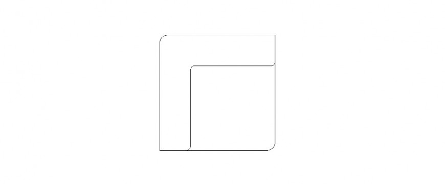 Corner chair of sofa set elevation block drawing details dwg file