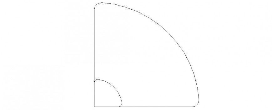 Corner chair top view elevation block cad drawing details dwg file