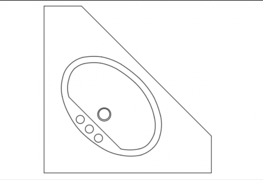 Corner vanity unit dwg file