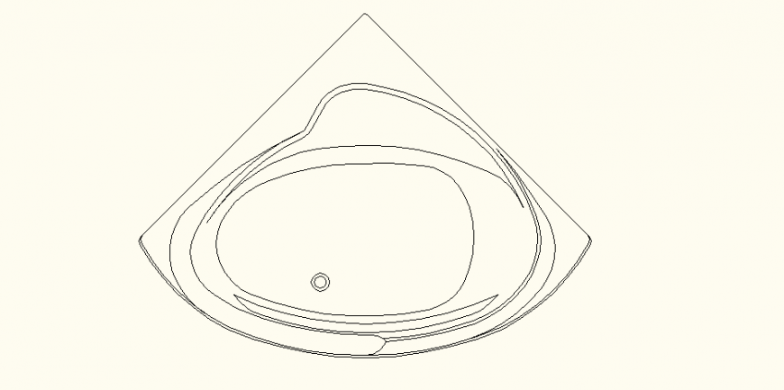 Corner wall sink detail elevation and plan autocad file
