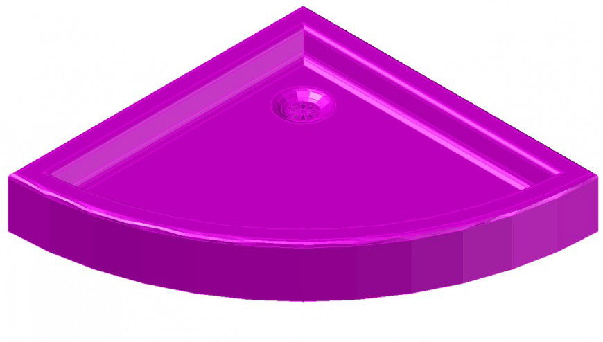 Corner washbasin sanitary 3d AutoCAD file